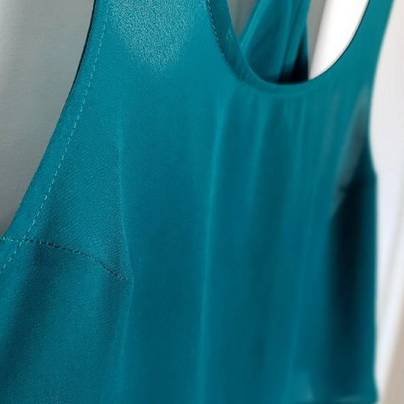 Teal Cross Back Tank - Picture 3 of 3